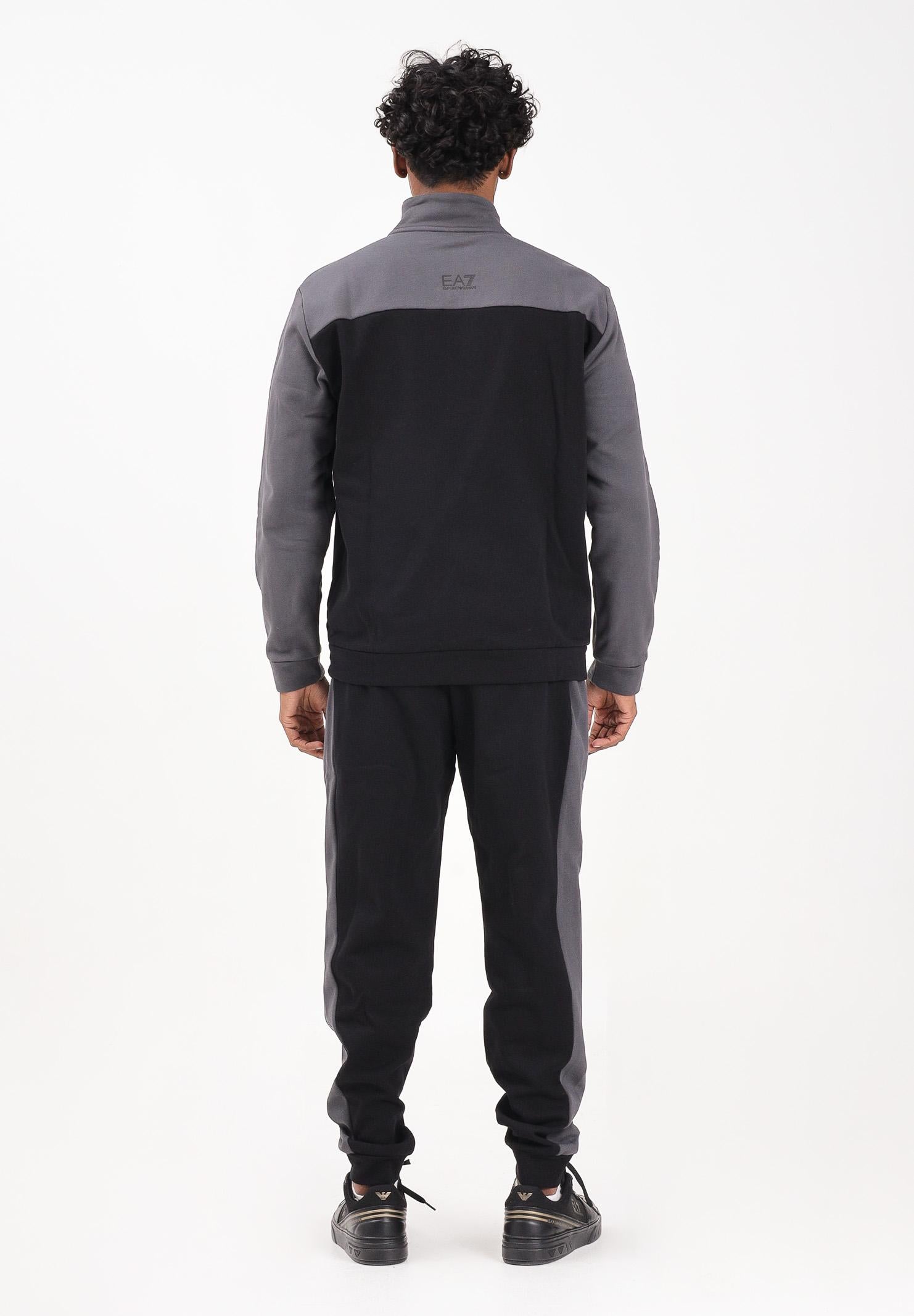 EA7 Tuta sportiva grigia e nera da uomo 7M000941AF10377 MC165 EA7 