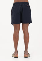 TOMMY HILFIGER Shorts mare blu da uomo con grafica color block UM0UM03840 DW5 TOMMY HILFIGER 