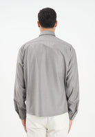 YES LONDON Camicia a manica lunga grigia da uomo XCM7221 BE YES LONDON 