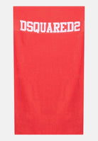 Telo mare rosso per uomo e donna con logo jacquard D7P005450 613 DSQUARED2 