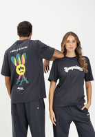 BARROW T-shirt a manica corta grigia per uomo e donna con stampa ironica F5BWUATH078 251 BARROW 