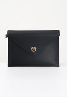 PINKO Pochette Flat Purse Handle nera da donna 104820A0F1 Z99Q PINKO 