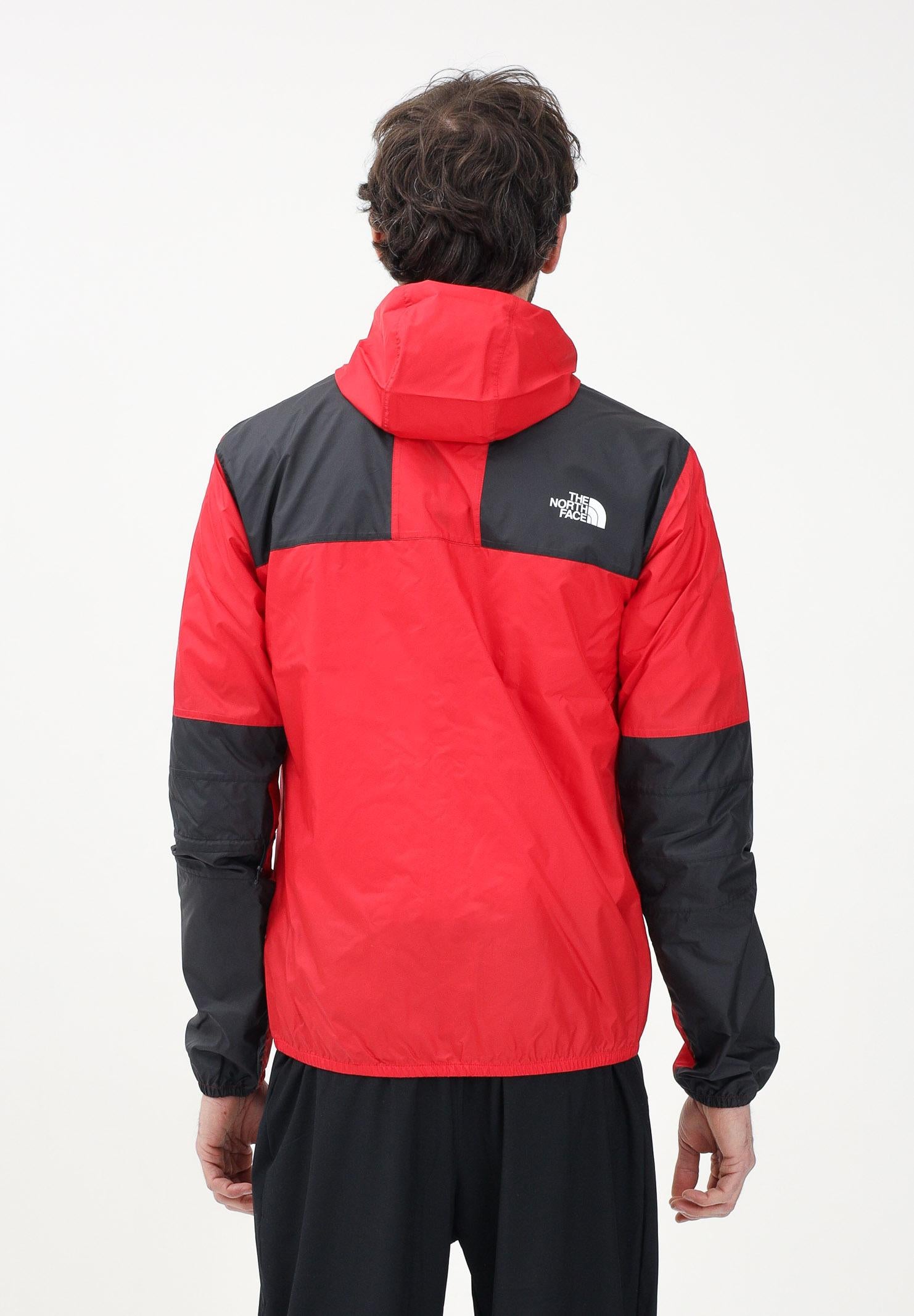 THE NORTH FACE Giacca a vento Seasonal Mountain rossa e nera da uomo NF0A5IG354A1 . THE NORTH FACE 