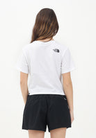 THE NORTH FACE T-shirt a manica corta Cropped bianca da donna con logo NF0A87U4FN41 . THE NORTH FACE 