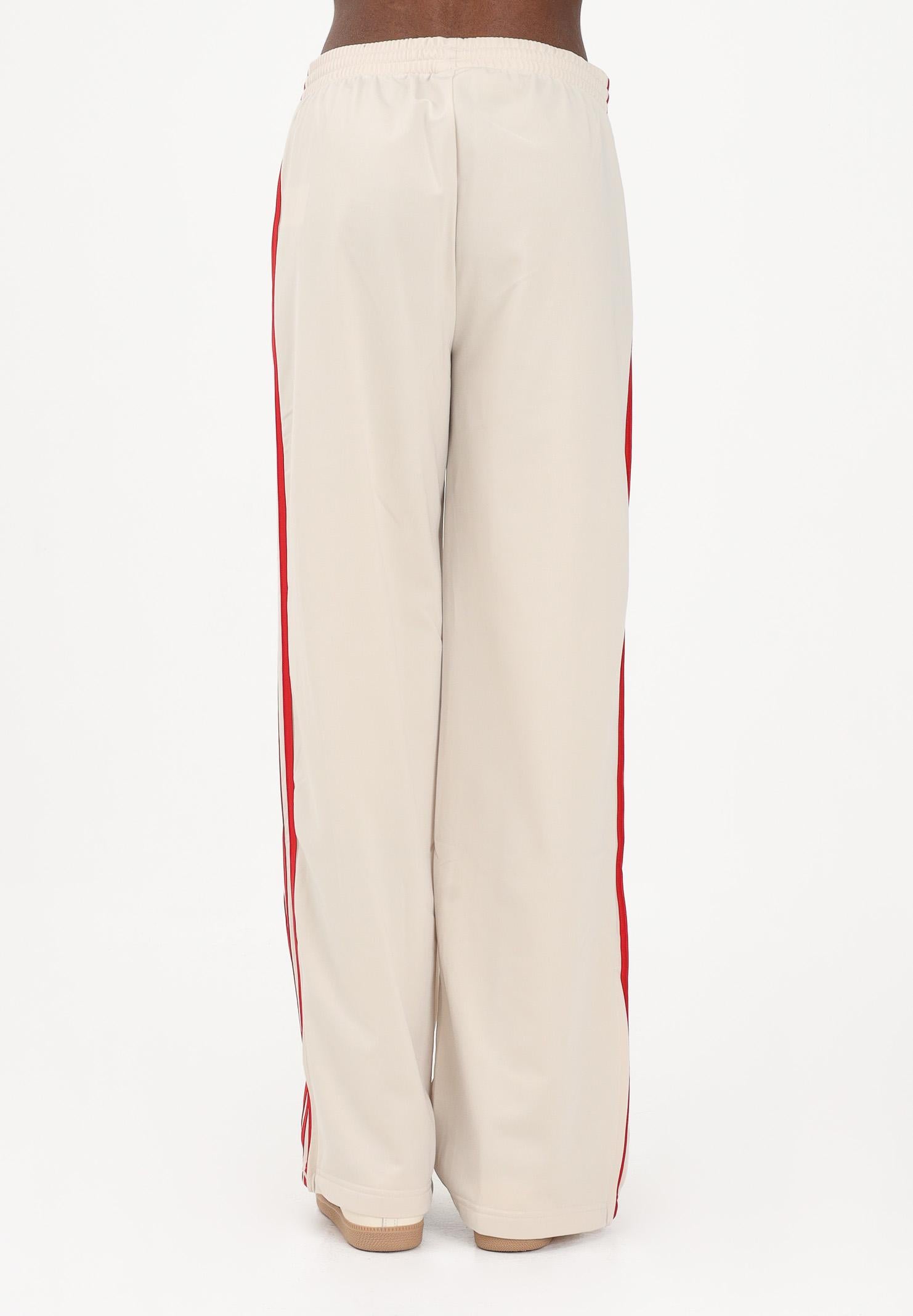 ADIDAS ORIGINALS Pantalone sportivo Firebird beige e rosso da donna KT4629 . ADIDAS ORIGINALS 