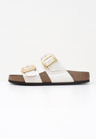 BIRKENSTOCK Ciabatte Sydney Cushion Buckle bianche da donna 1029492 . BIRKENSTOCK 