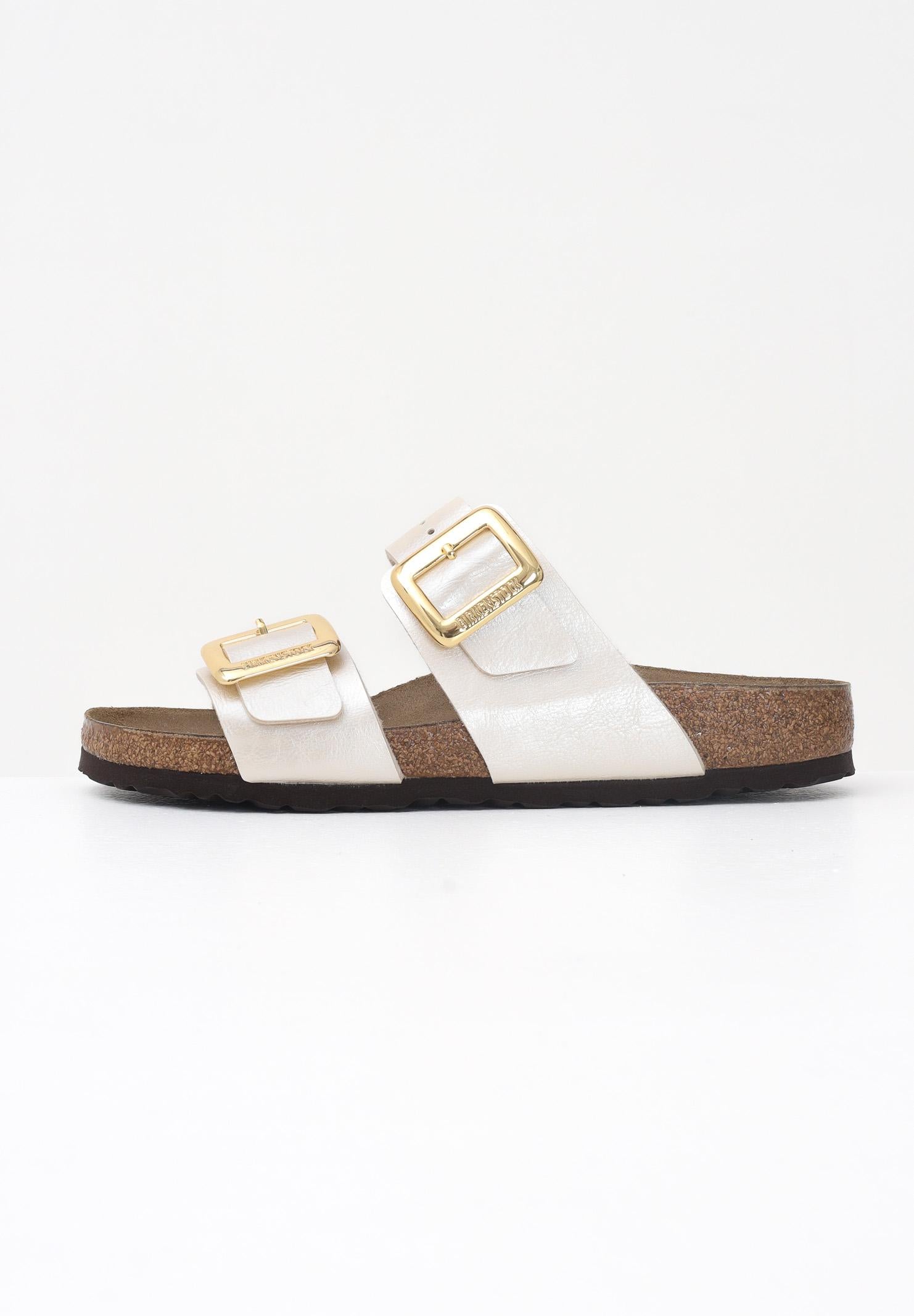 BIRKENSTOCK Ciabatte Sydney Cushion Buckle bianche da donna 1029492 . BIRKENSTOCK 