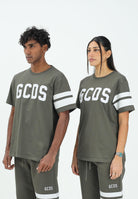 GCDS T-shirt a manica corta verde militare per uomo e donna con logo GCDS B1XM2315JI9 88 GCDS 