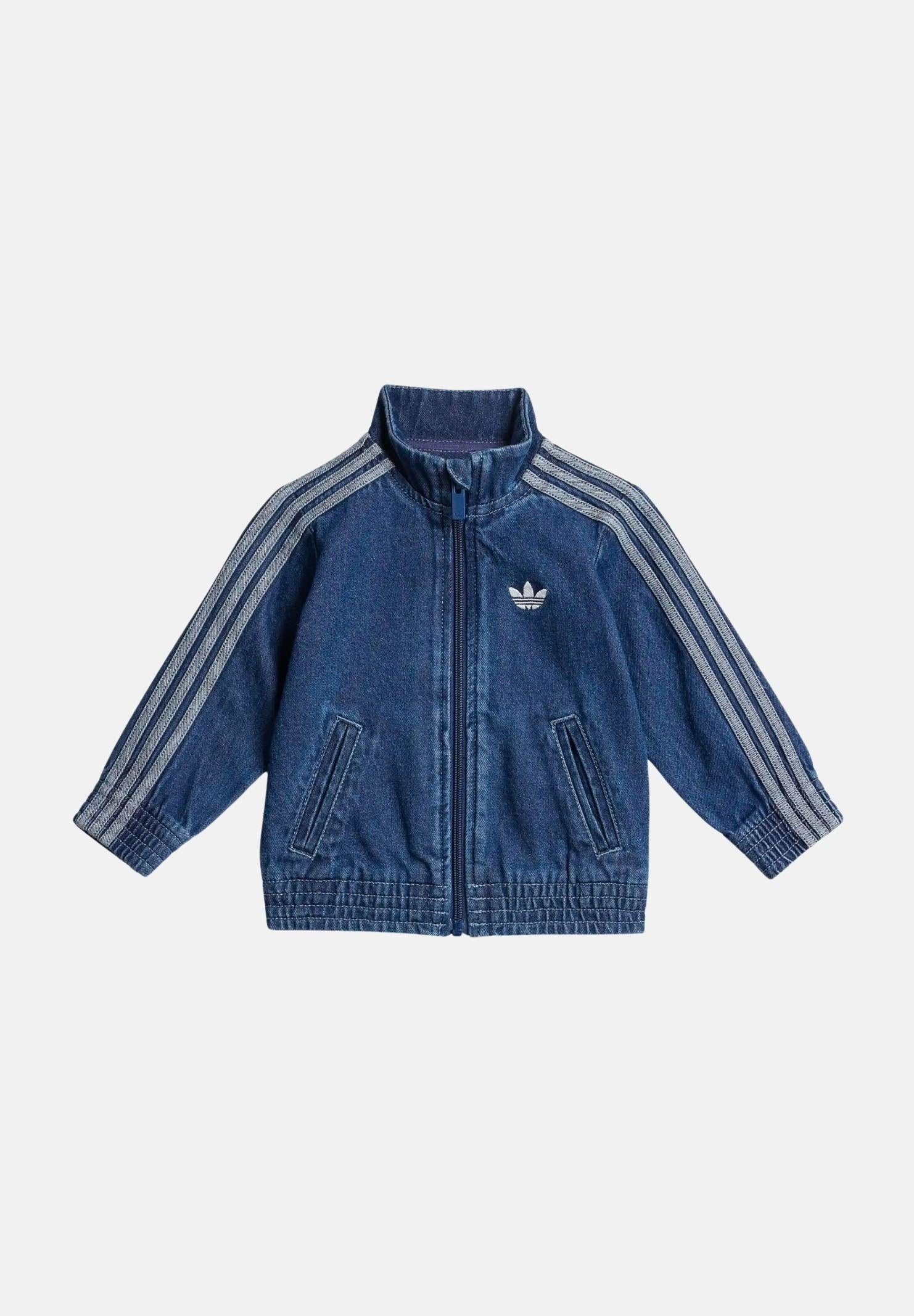 ADIDAS ORIGINALS Giubbotto FIREBIRD in denim medio da neonato KD3183 . ADIDAS ORIGINALS 