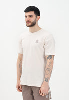 ADIDAS ORIGINALS T-shirt a manica corta Trefoil Essentials panna da uomo JC9991  ADIDAS ORIGINALS 