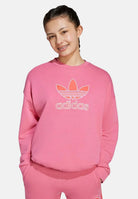 ADIDAS ORIGINALS Felpa con cappuccio Trefoil rosa da bambina JV8571 . ADIDAS ORIGINALS 