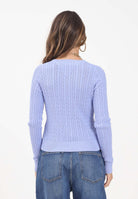 TOMMY JEANS Maglia girocollo polvere da donna con lavorazione intrecciata DW0DW22165C5Z  TOMMY JEANS 