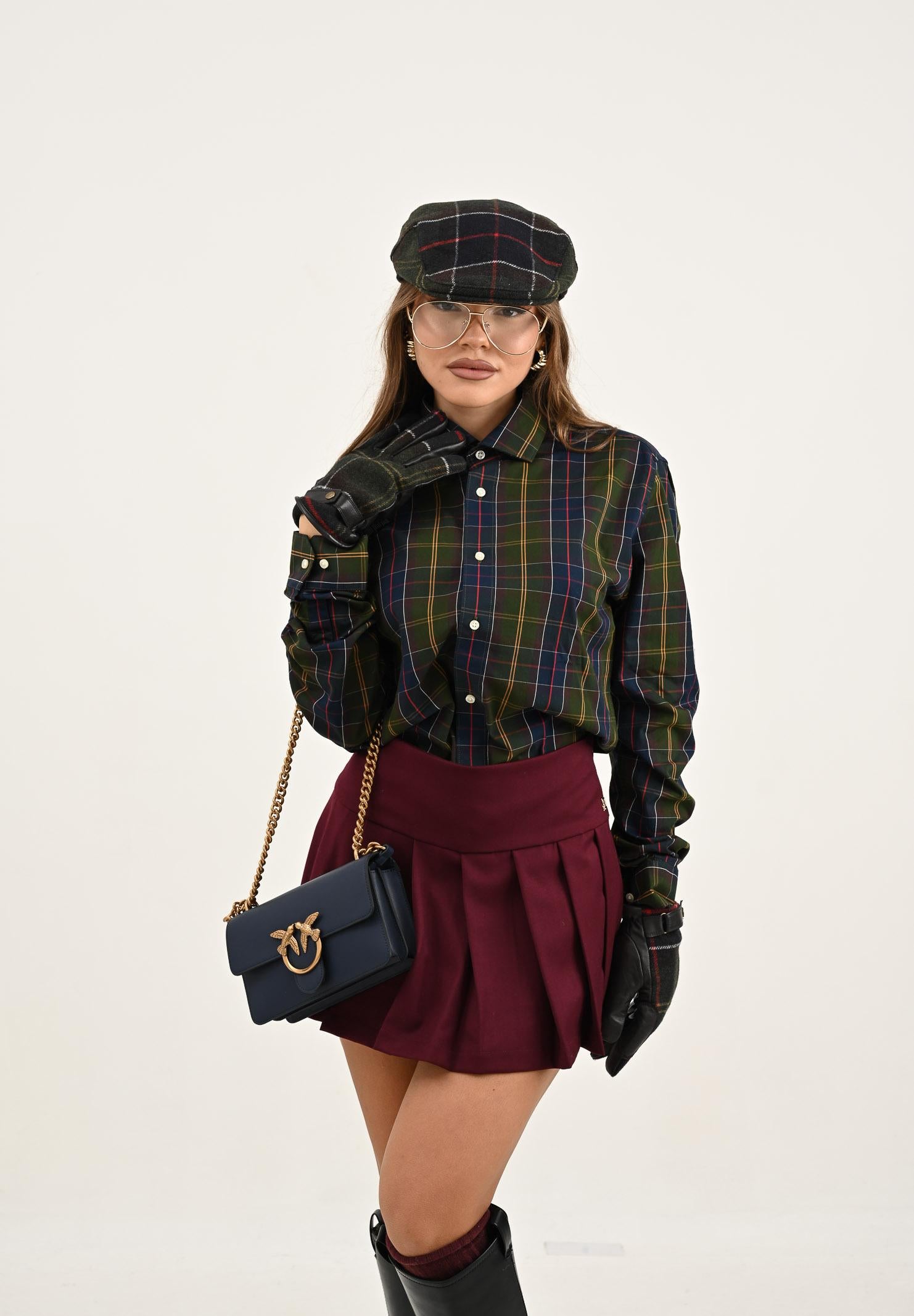 HINNOMINATE Gonna corta bordeaux da donna HMABW02225 RS02 HINNOMINATE 