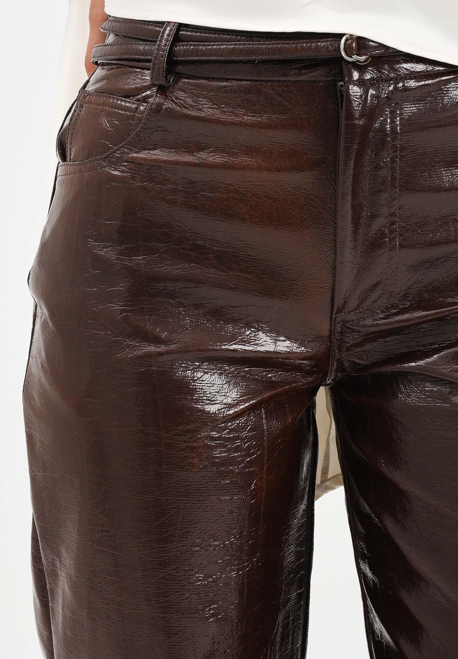 TPN Pantalone Smitherx in vinile marrone da donna SMITHERS242W5 30 TPN 