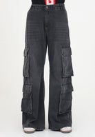 Jeans cargo nero per donna e bambina J01725KXBMM K02 DIESEL 