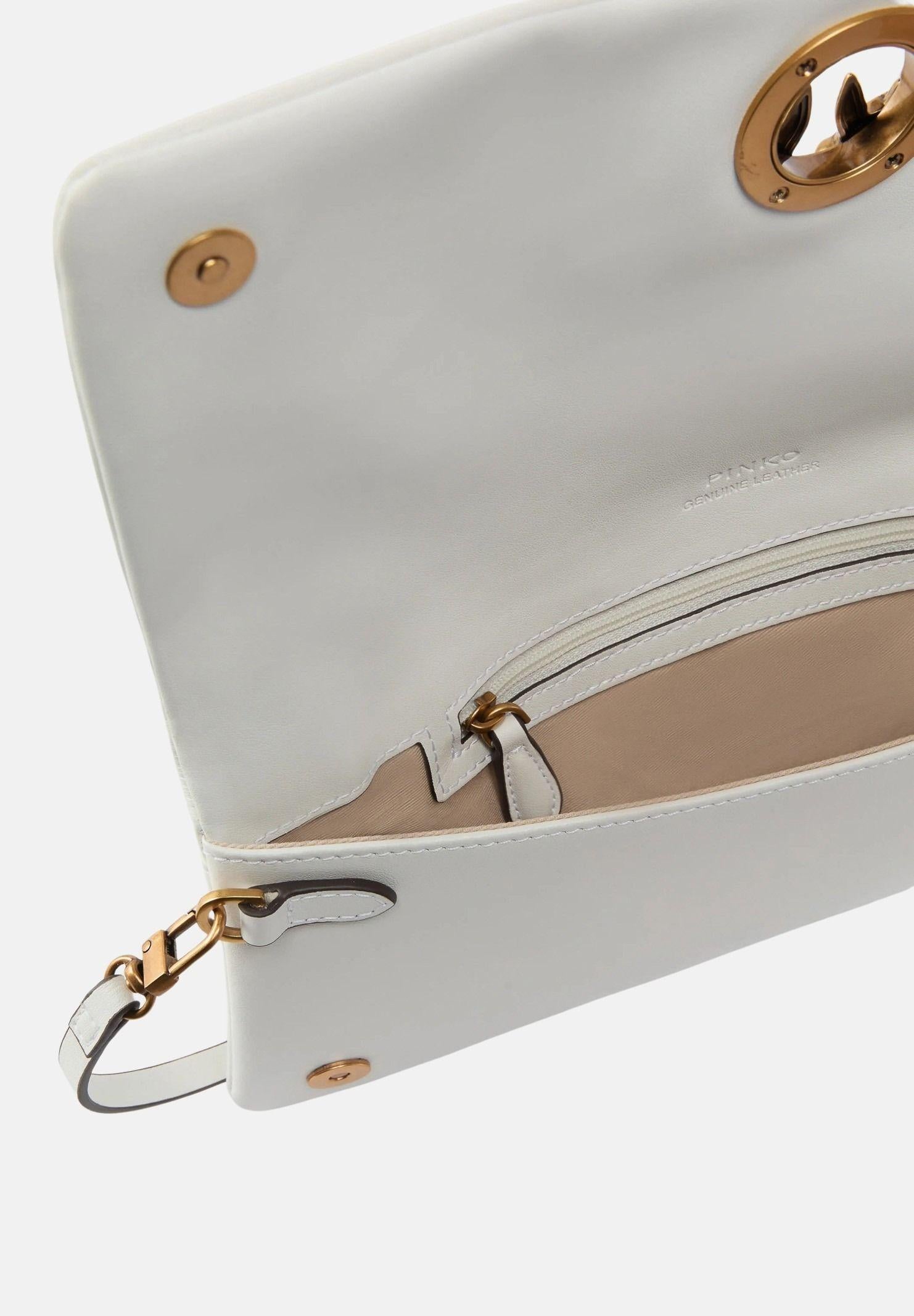 PINKO Borsa a tracolla Love Bag Click Soft Horizontal bianca da donna 106022A0QO Z15Q PINKO 