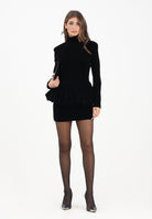 TPN Abito corto Aspen in velluto nero da donna ASPEN112W5 D6 TPN 