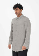 ARMANI EXCHANGE Camicia a manica lunga panna da uomo con logo all-over XM001821AF13235 F0143 ARMANI EXCHANGE 