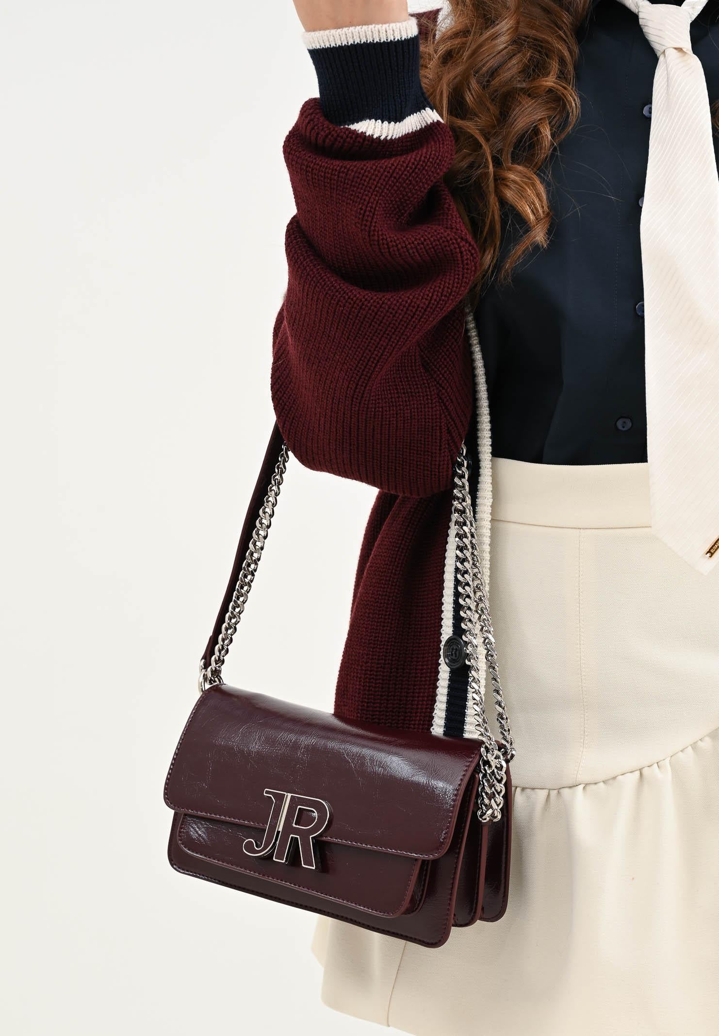 RICHMOND Borsa a tracolla bordeaux da donna con placca JR RWA25227BO WIBU RICHMOND 