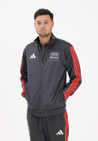 ADIDAS PERFORMANCE Felpa con zip Audi Revolut F1® Team DNA grigia e rossa da uomo KE6784 . ADIDAS PERFORMANCE 