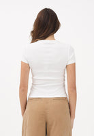 TOMMY JEANS T-shirt a manica corta bianca da donna con patch logo DW0DW17881 YBL TOMMY JEANS 