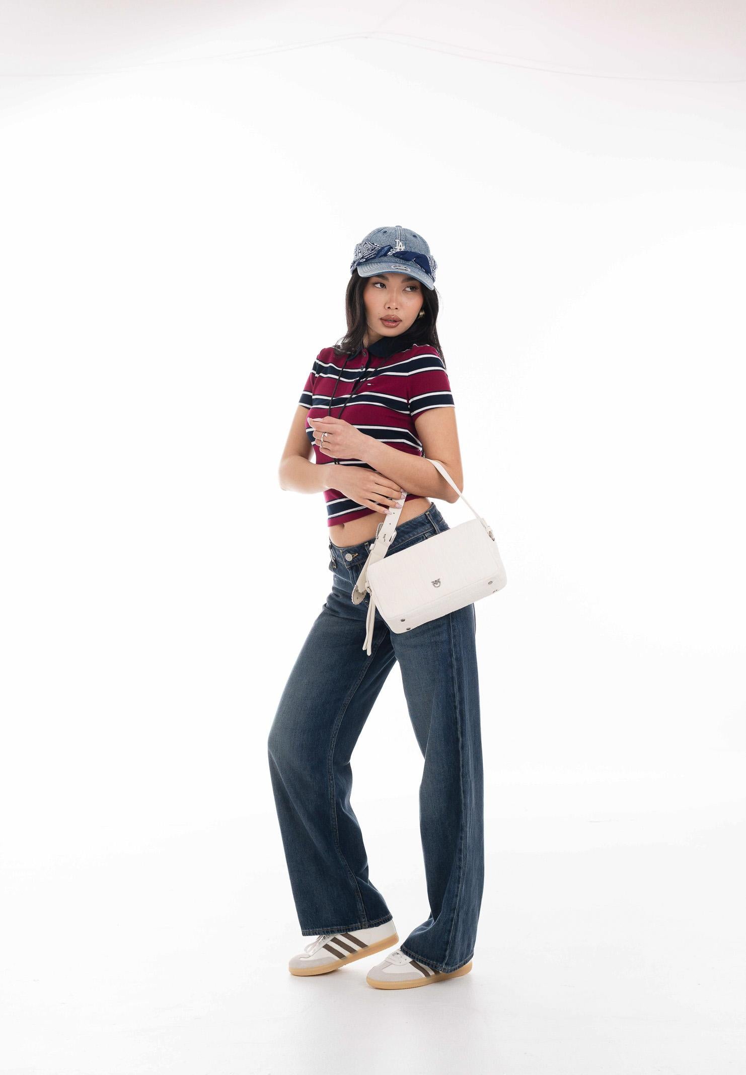 LEVI'S Jeans Low Loose in denim blu sfumato da donna A5566-0064 . LEVI'S® 