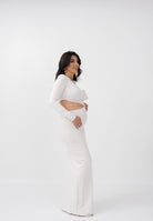 ELISABETTA FRANCHI Abito lungo bianco latte da donna con snake gioiello AM24S56E2 DZ9 ELISABETTA FRANCHI 