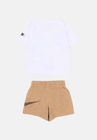 NIKE Completino Sportswear In The Zone bianco e beige da neonato 66N737 X0L NIKE 