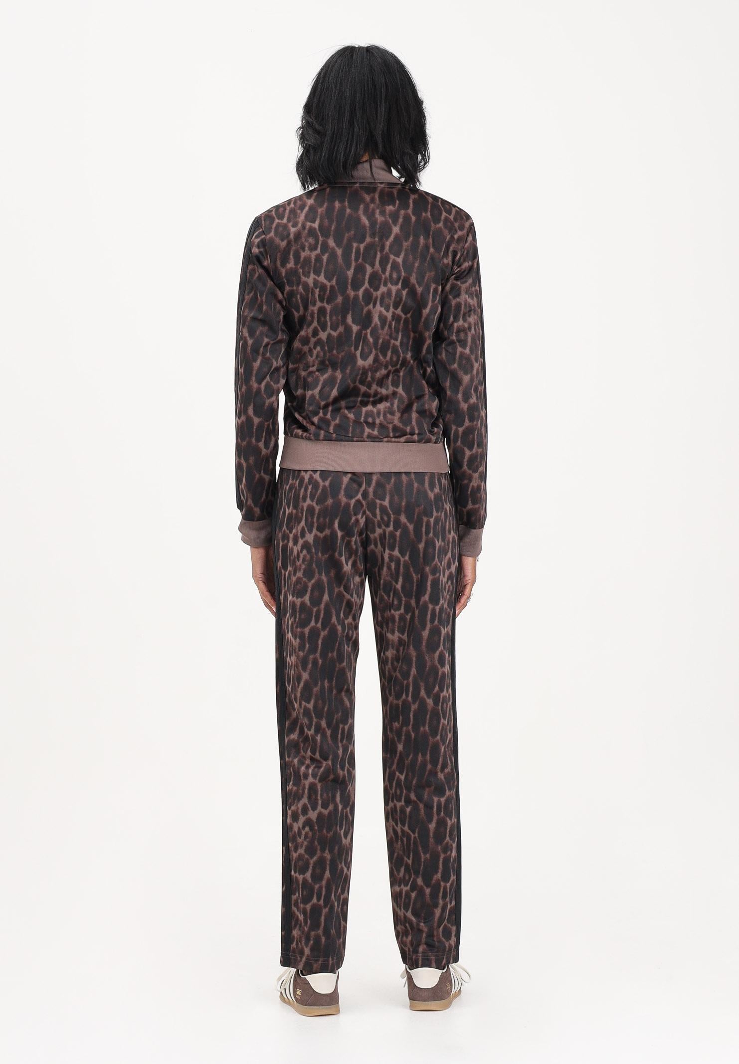 ADIDAS PERFORMANCE Tuta Essentials 3 Stripes Animal AOP marrone da donna JZ0927 . ADIDAS PERFORMANCE 