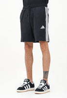 ADIDAS PERFORMANCE Shorts sportivo Essential 3-Stripes French Terry nero da uomo JE6414 . ADIDAS PERFORMANCE 