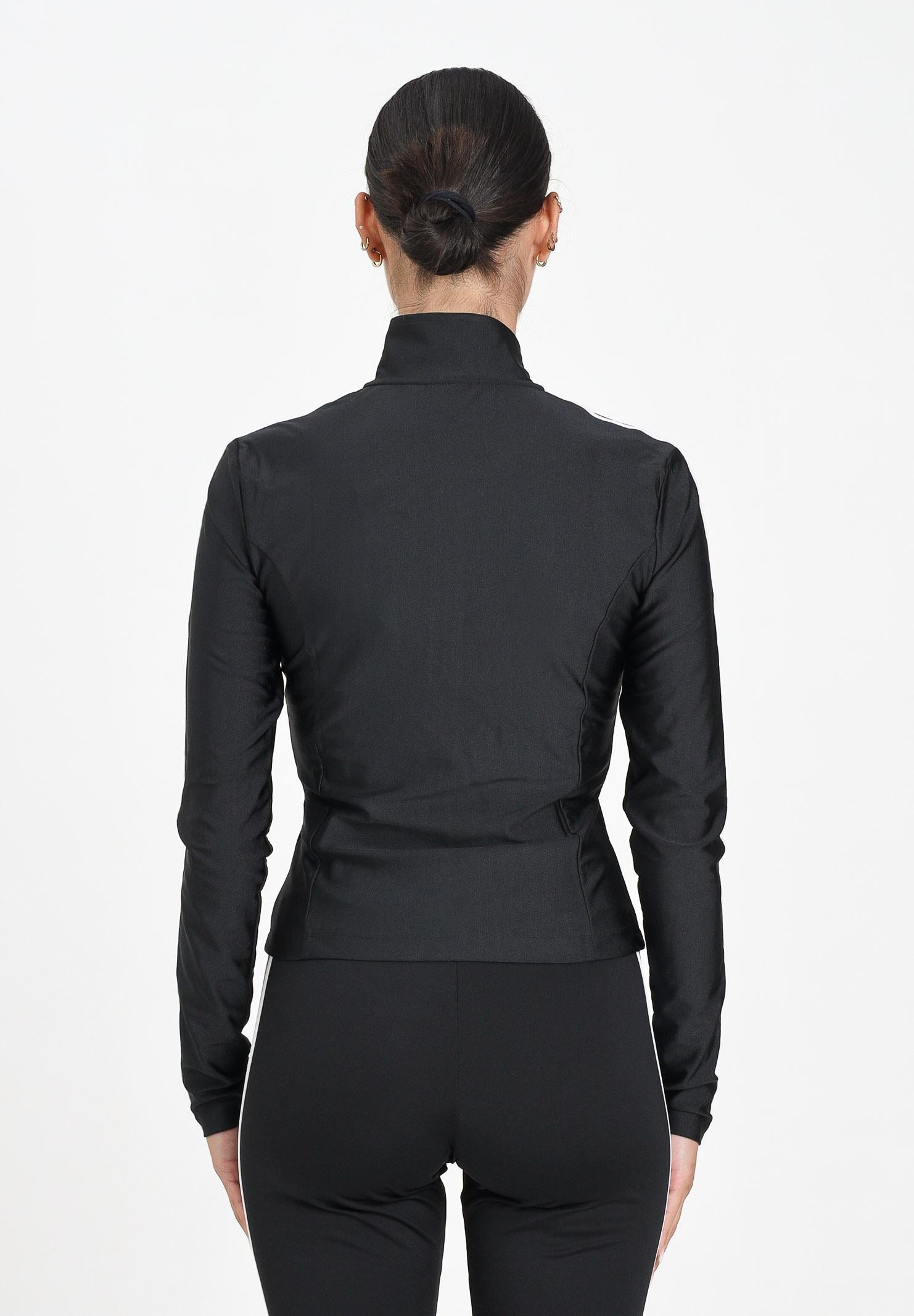 ADIDAS ORIGINALS Felpa con zip adicolor 3-Stripes Slim nera da donna JD5025  ADIDAS ORIGINALS 