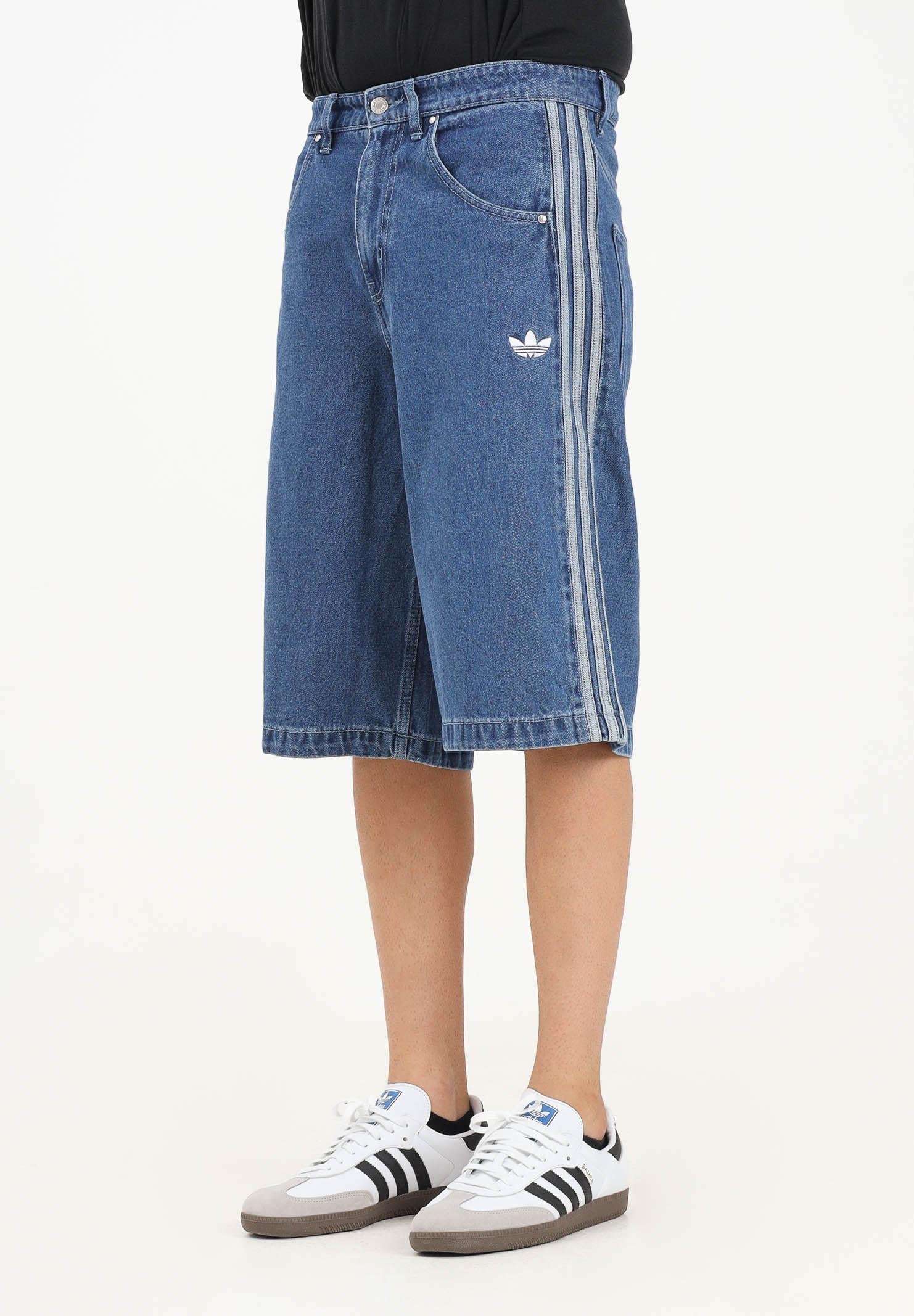 ADIDAS ORIGINALS Shorts Adicolor Denim Firebird in denim medio da uomo JC6235 . ADIDAS ORIGINALS 