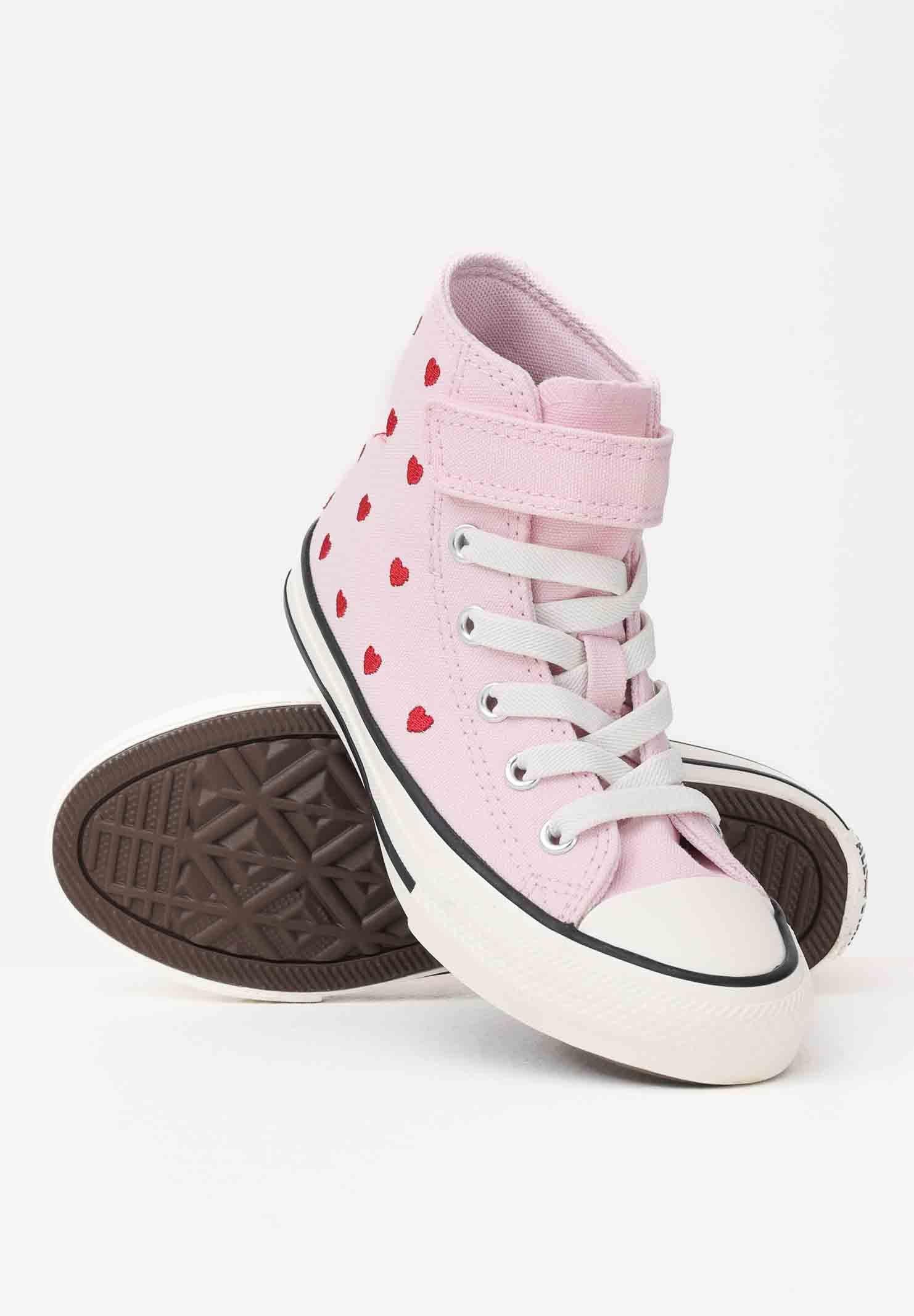 CONVERSE Sneakers Chuck Taylor All Star Easy-On Valentine's Day rosa da bambina A19066C . CONVERSE 