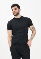 DSQUARED2 T-shirt a manica corta nera da uomo con micro-logo all-over D9H135510T 001 DSQUARED2 