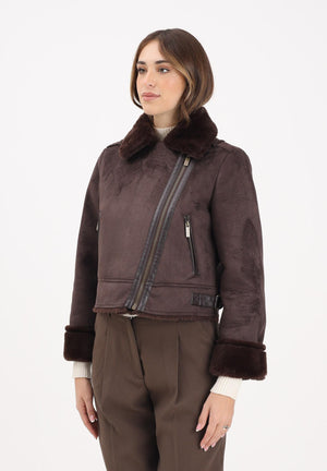 VICOLO Montone corto marrone da donna TF0090 FU69 VICOLO 