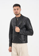 BLAUER Giubbotto di pelle RIPLEY nero da uomo 25WBLUL02318-007340 999 BLAUER 