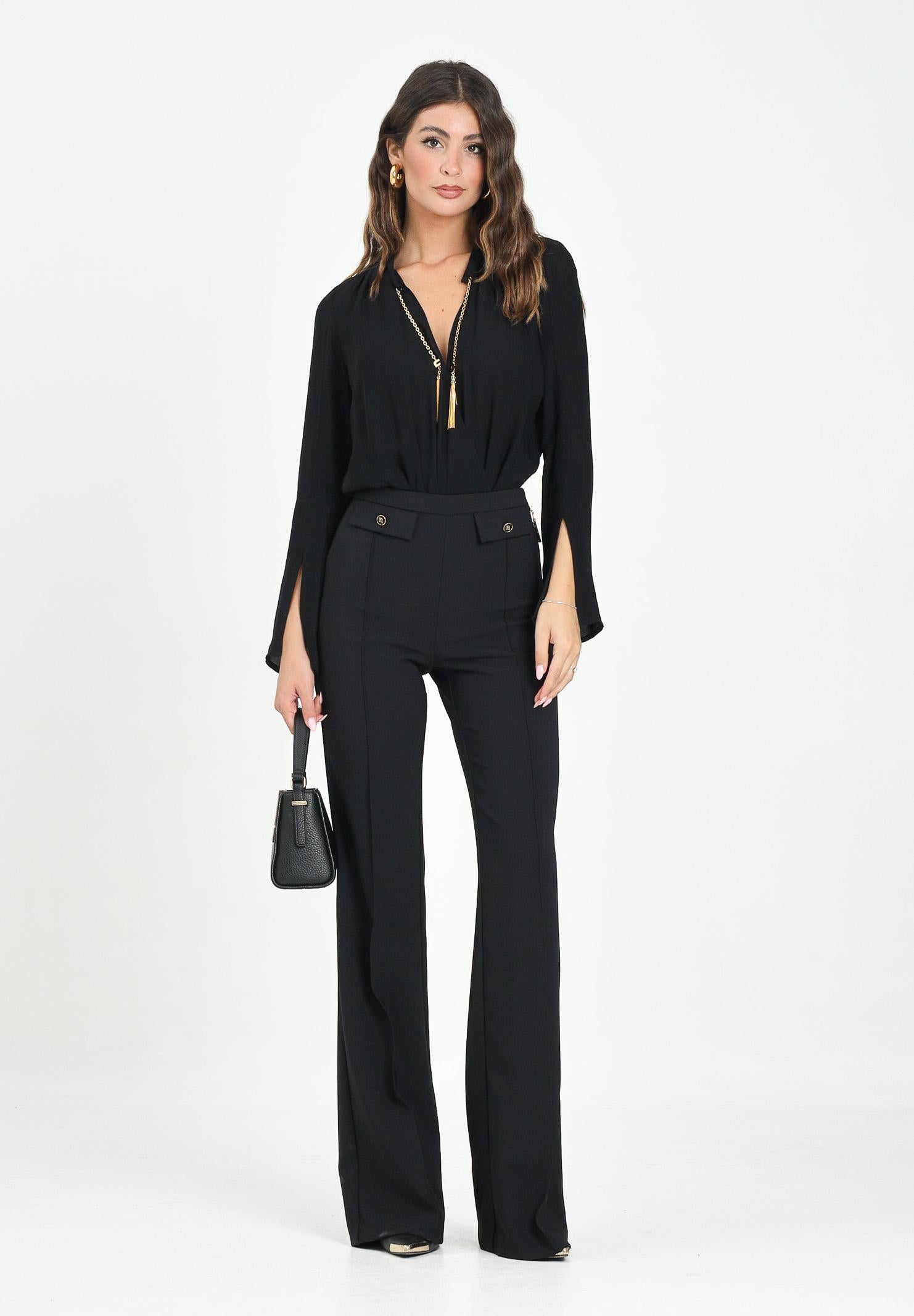 ELISABETTA FRANCHI Pantalone elegante nero da donna PA12156E2 110 ELISABETTA FRANCHI 