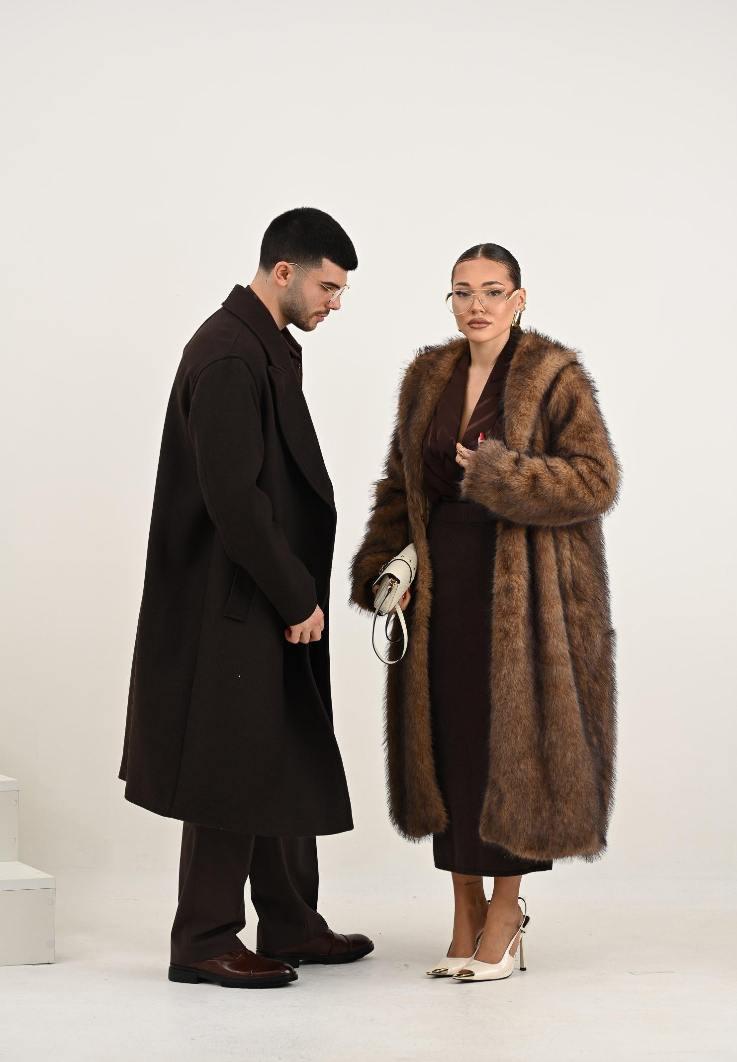 ONLY Pelliccia lunga marrone da donna 15352794 Tannin ONLY 