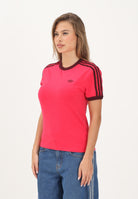 ADIDAS ORIGINALS t-shirt 3-Stripes Vivid Red / Black rosso donna. KW0234 . ADIDAS ORIGINALS 