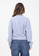 TOMMY JEANS Maglioncino girocollo azzurro da donna con bandiera DW0DW21782DZ1  TOMMY JEANS 