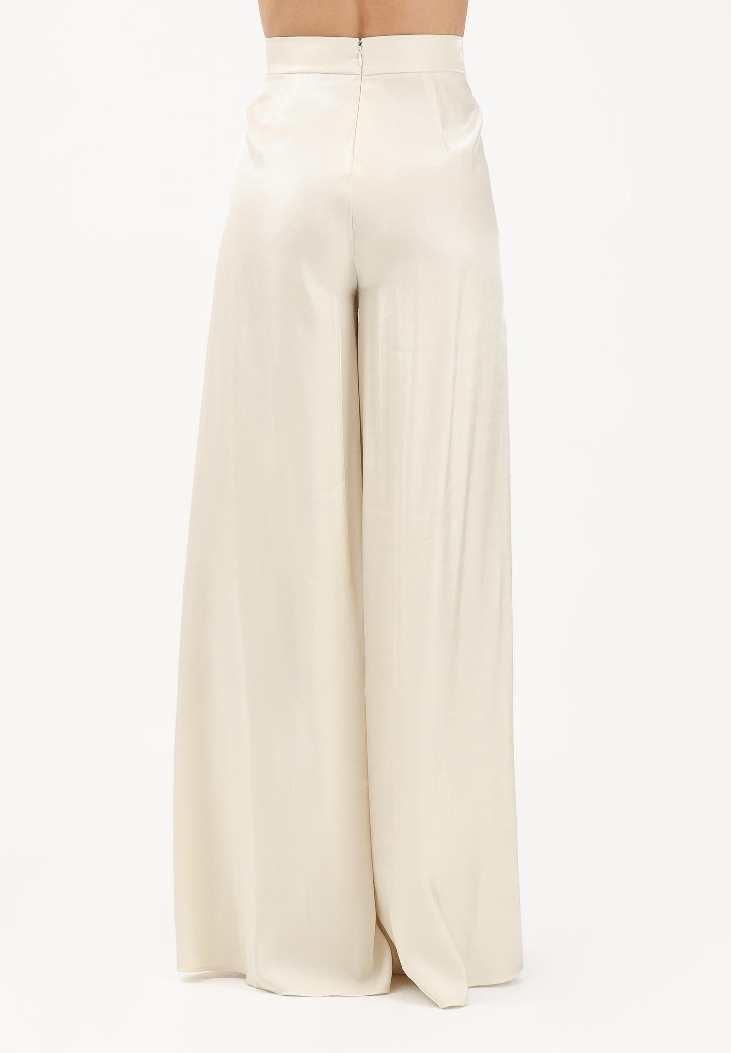 SHIT Pantalone a palazzo crema da donna SH26008 CR SHIT 