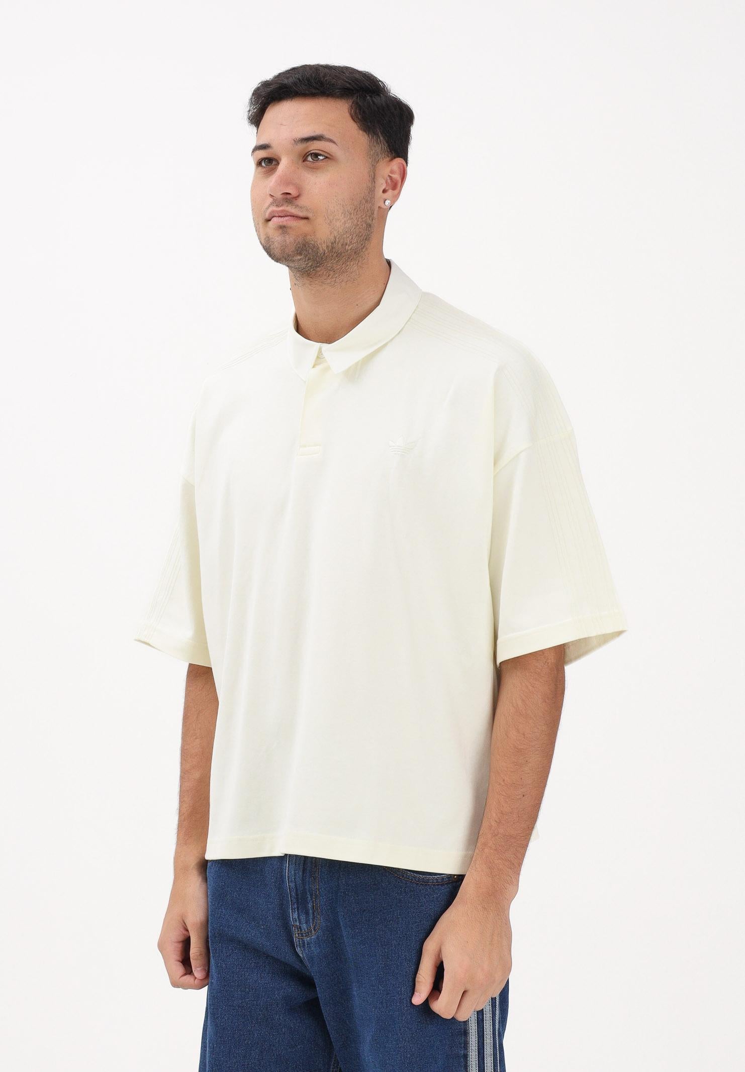 ADIDAS ORIGINALS Polo a manica corta Premium Essentials panna da uomo KD6570 . ADIDAS ORIGINALS 
