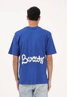 BARROW T-shirt a manica corta blu per uomo e donna con stampa S6BWUATH078 066 BARROW 