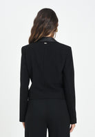 ARMANI EXCHANGE Giacca nera da donna con revers in ecopelle XW000676AF16149 UC001 ARMANI EXCHANGE 