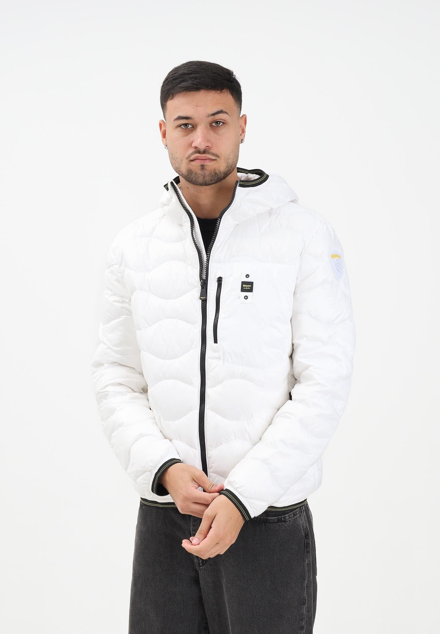 BLAUER Piumino WAVE bianco da uomo 25WBLUC03074-006355 100 BLAUER 