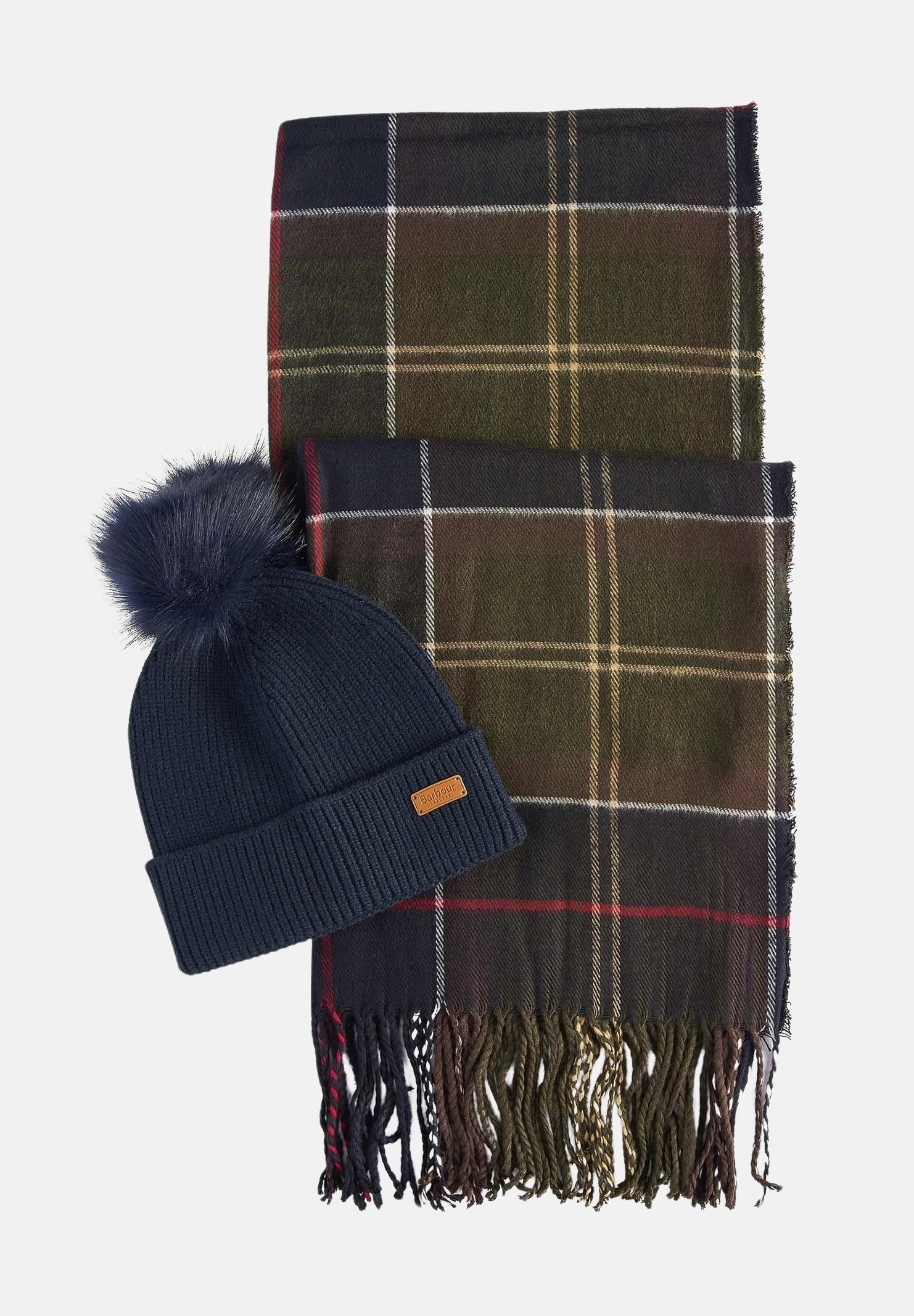 BARBOUR Set regalo Barbour Dover Beanie & Hailes Scarf blu per uomo e donna 252MLGS0054 TN11 BARBOUR 