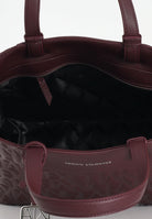 ARMANI EXCHANGE Shopper a spalla bordeaux da donna con logo all-over XW001481AF15774 UA343 ARMANI EXCHANGE 