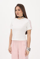 ADIDAS ORIGINALS T-shirt a manica corta LACE CALI bianca da donna KG3609 . ADIDAS ORIGINALS 
