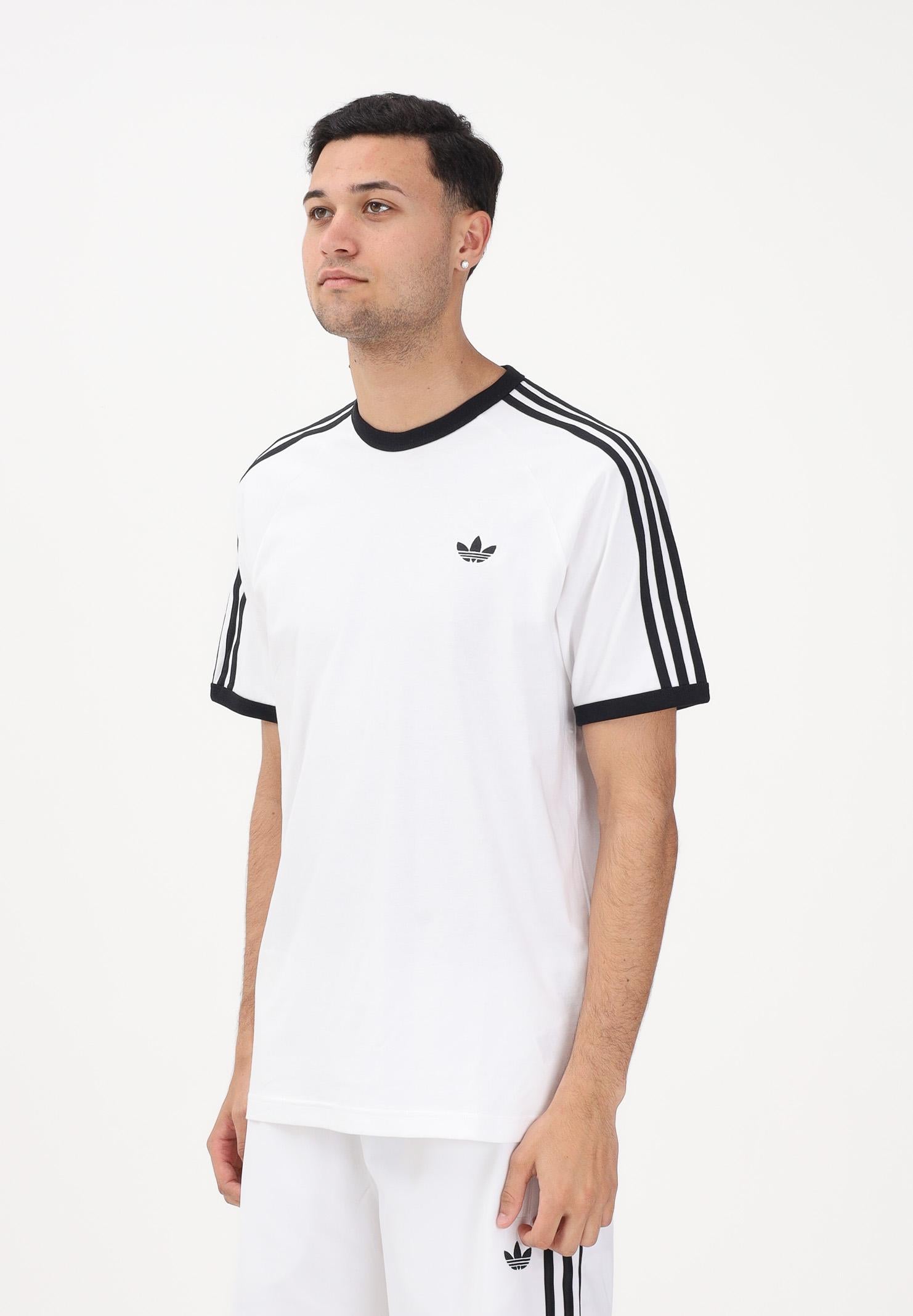 ADIDAS ORIGINALS T-shirt a manica corta 3 STRIPES bianca da uomo KE3537 . ADIDAS ORIGINALS 