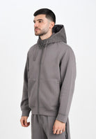 ARMANI EXCHANGE Felpa con zip grigia da uomo caratterizzata da cappuccio logato XM001891AF10818 U8092 ARMANI EXCHANGE 